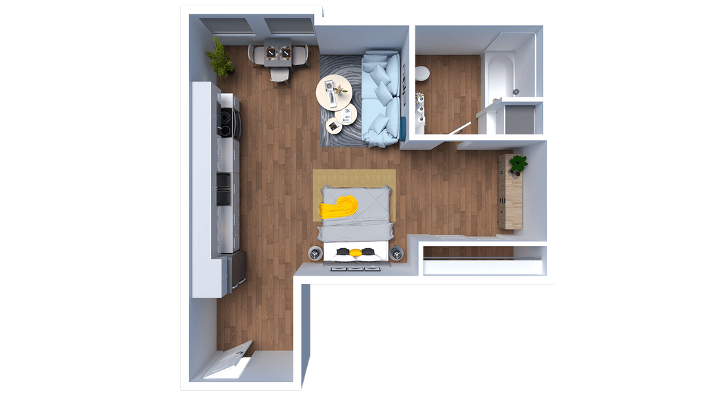 AP1 Lofts - Unit I - Studio - Floor Plan