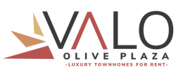 the logo for VALO at Olive Plaza Townhomes