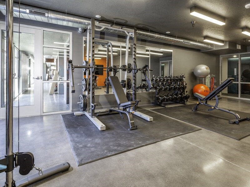 the gym at the trilogy apartments