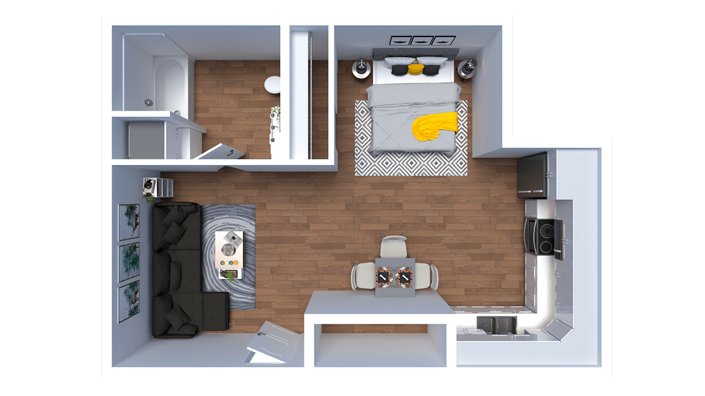 AP1 Lofts - Unit N - Studio - Floor Plan