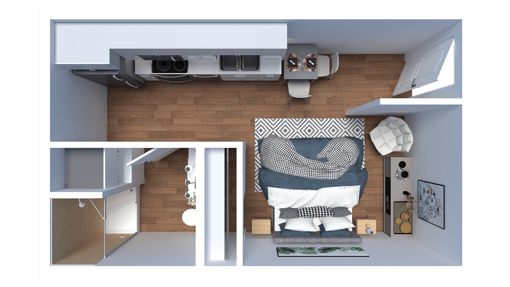 AP1 Lofts - Unit P - Studio - Floor Plan