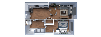 a birds eye view of a floor plan of a house