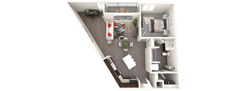 Renaissance_1 Bed 1 Bath_FrancescaFloor Plan