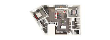 Renaissance_2 Bed 2 Bath_Copernicus Floor Plan