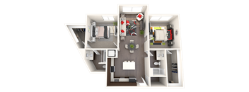 Renaissance_2 Bed 2 Bath_Michelangelo Floor Plan