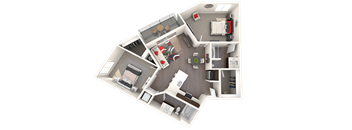 Renaissance_2 Bed 2 Bath_Raphael Floor Plan