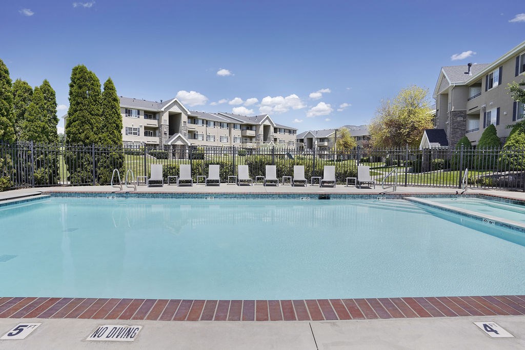 A swimming pool with a