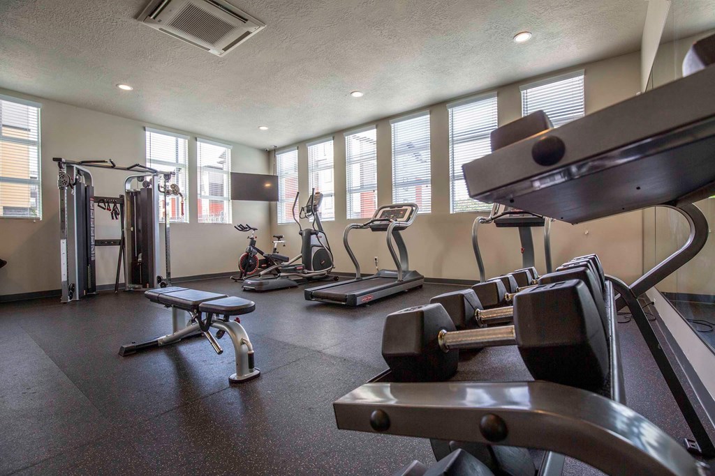 our apartments have a gym with plenty of equipment
