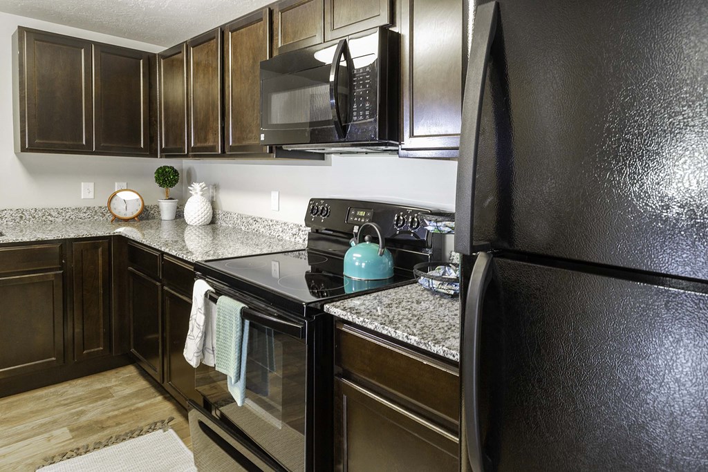 our apartments have a modern kitchen with stainless steel appliances