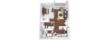 a1 floor plan  1 bedroom with 2 baths
