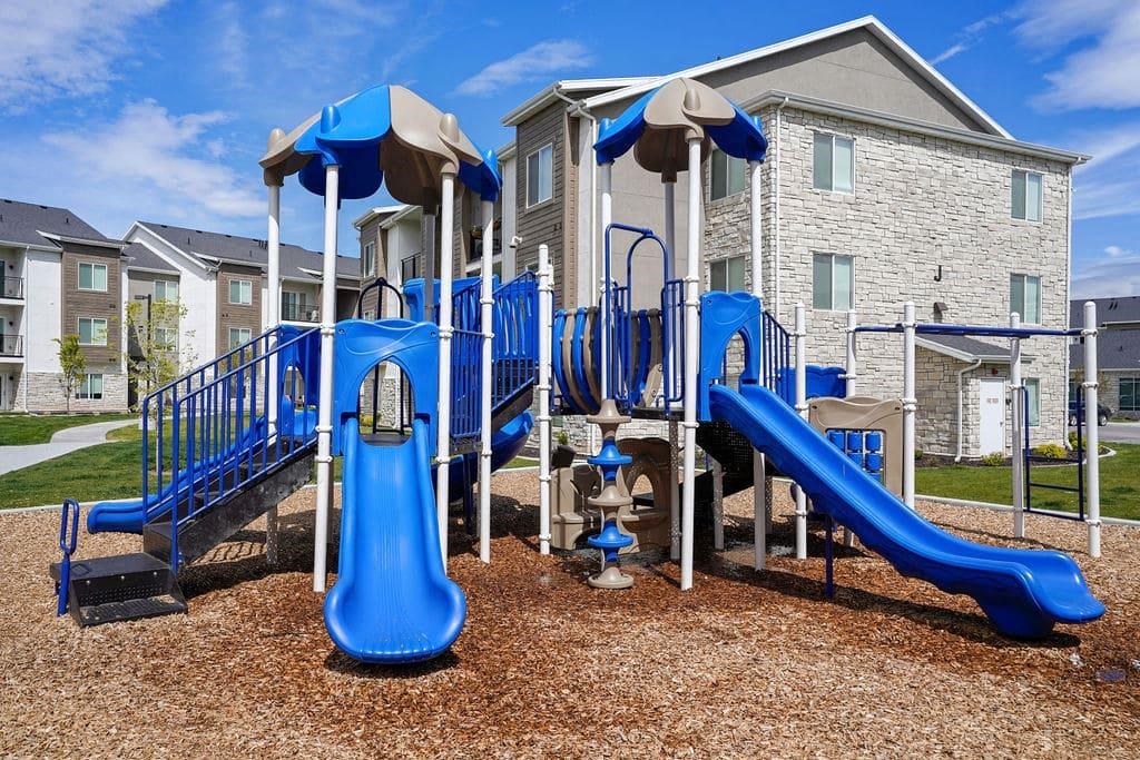 our apartments have a playground with slides and equipment