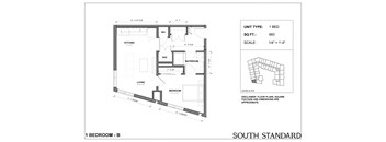 a floor plan of the south standard