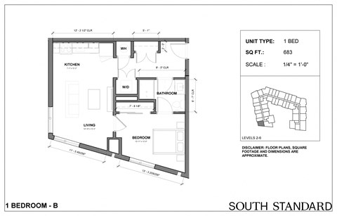 a floor plan of the south standard