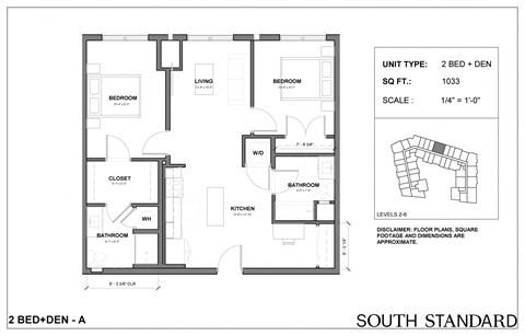 a floor plan of a bedroom apartment