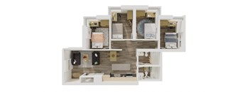 bedroom floor plan an in 3d