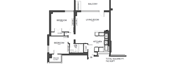 2 Bed 1 Bath