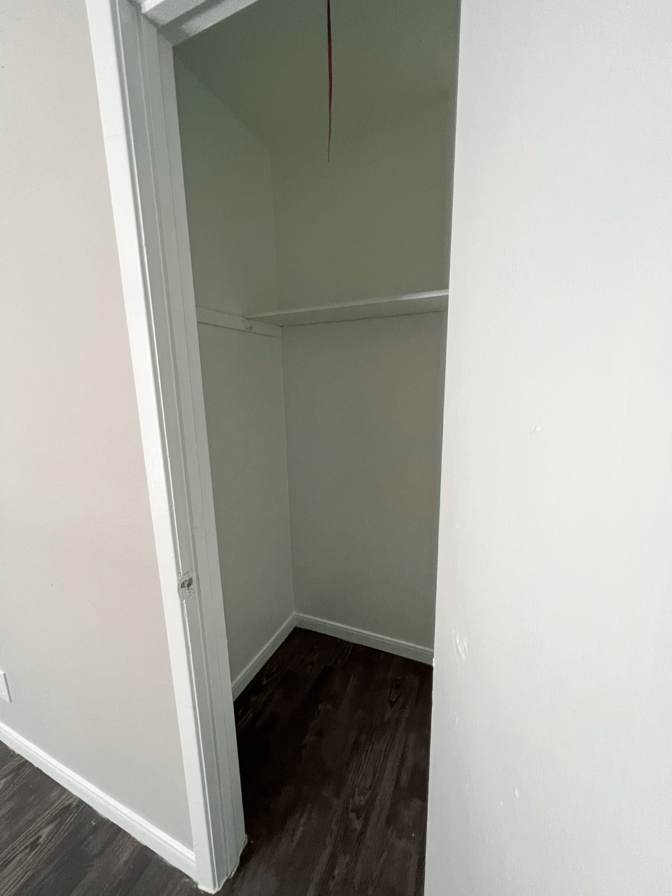 a walk in closet in a 555 waverly unit