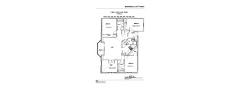 the second level floor plan for a home on broadway in saratoga springs