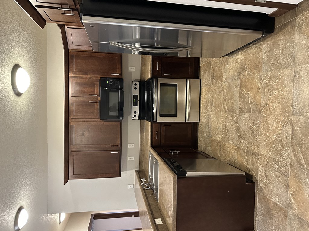 a view of the kitchen from the living room