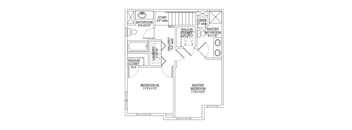 a floor plan of a two story house with a garage