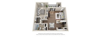 a floor plan of a 1 bedroom apartment