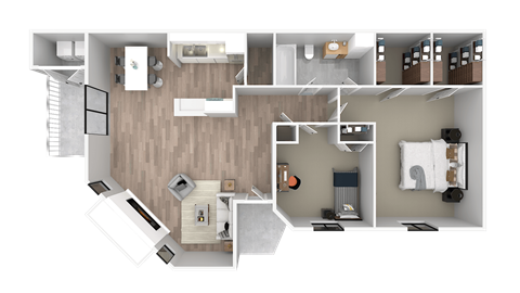 a floor plan of a 2100 sq ft apartment