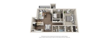 a floor plan is shown of a 1 bedroom apartment