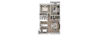 a 3d floor plan