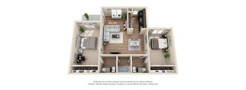 a floor plan is shown of a two bedroom apartment