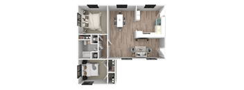 a 1 bedroom floor plan  the residences at city center apartments