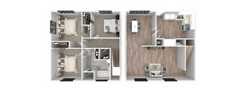 a floor plan of a room with a bathroom and a bedroom