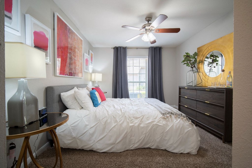 our apartments offer a bedroom with a king sized bed