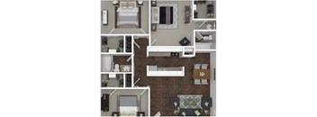 a furnished floor plan image of the cortona in cortona, ca