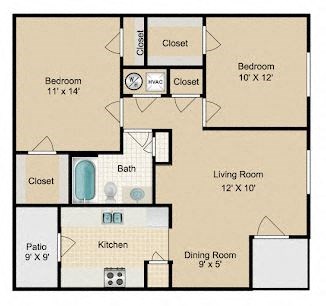 a floor plan of a small apartment