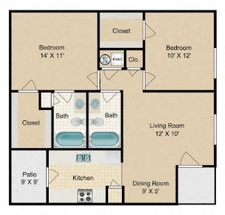 a floor plan of a house with a lot of furniture