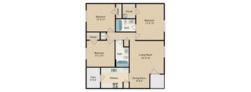 a floor plan of a house with a lot of furniture
