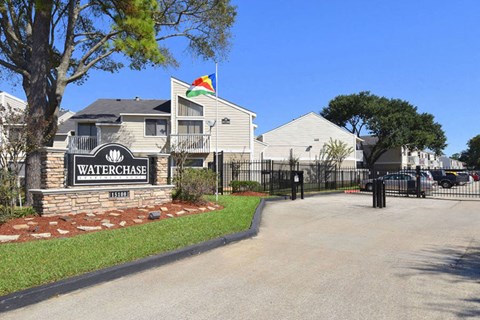 a view of the waterchase apartments from the street