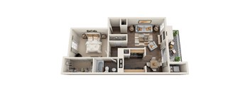 bedroom floor plan at the crossings at white marsh apartments in white marsh, md
