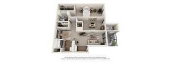 a floor plan of a home with a bedroom and a living room