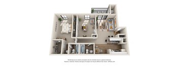 a floor plan of a 3 bedroom apartment