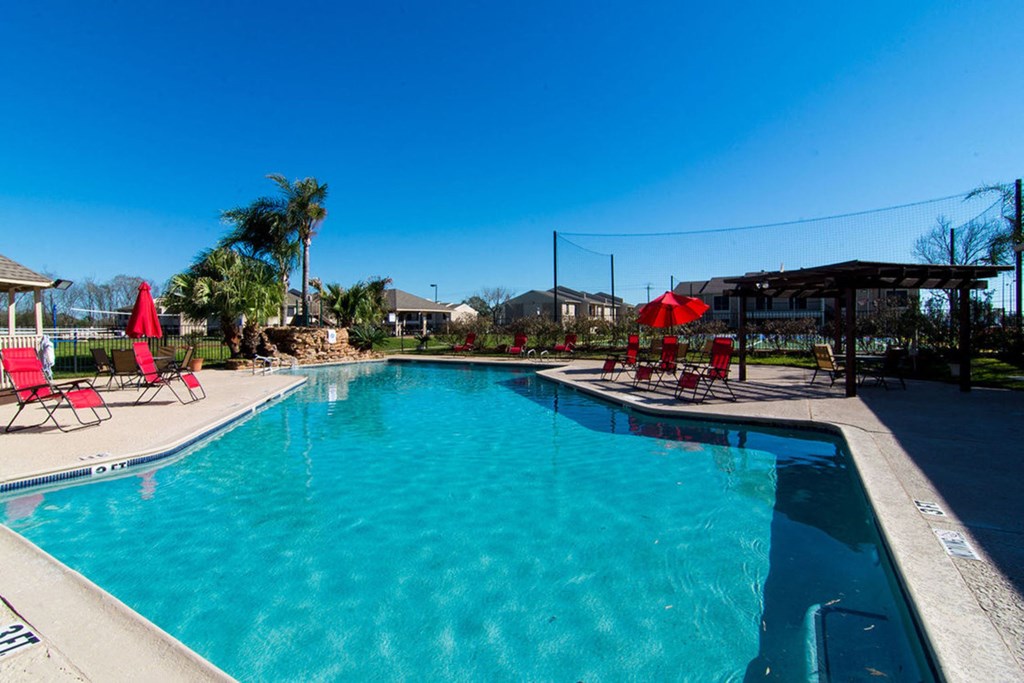 take a dip in the resort style pool