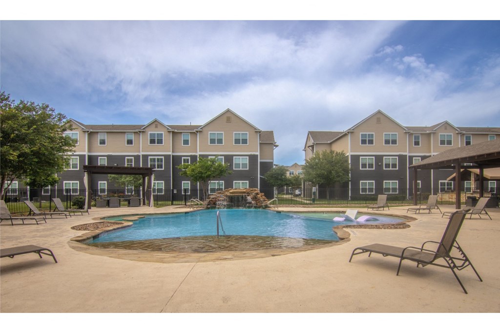 our apartments showcase an unique swimming pool