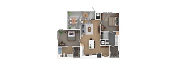 2 bedroom floor plan  the residences at
