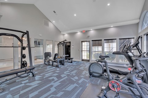 the gym at the preserve at green valley apartments