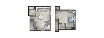 a floor plan of a room with a bed and a tv
