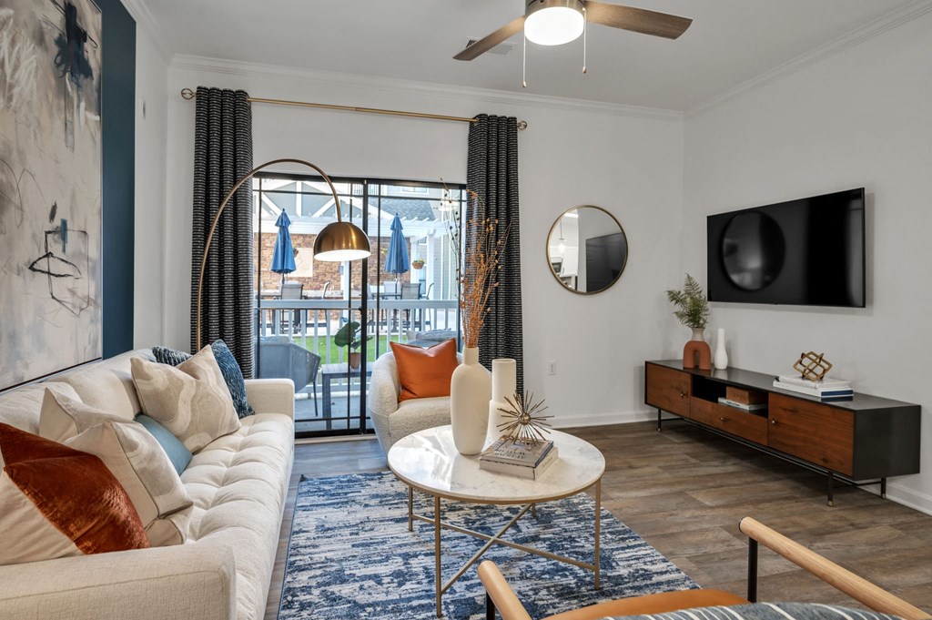 a living room view to the balcony