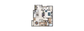 2 bedroom floor plan  apartments for rent saint louis  the residences at