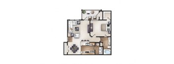 a floor plan of a house with a bedroom