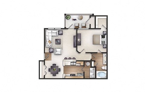 a floor plan of a house with a bedroom