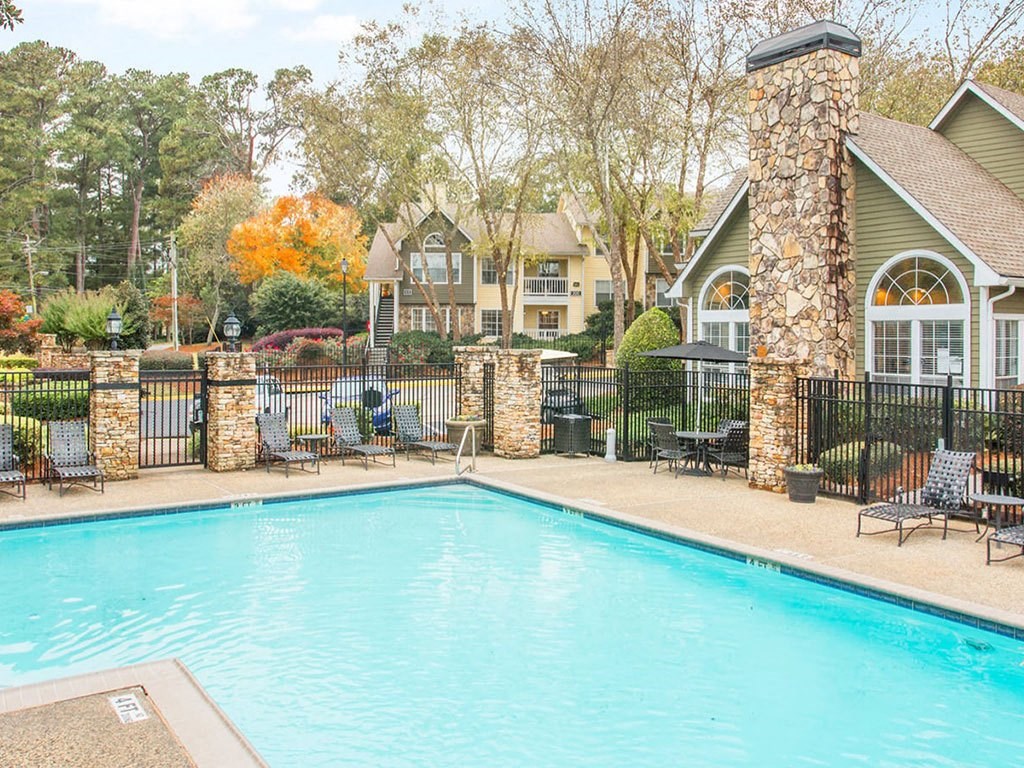 the swimming pool at our apartments with a resort style pool